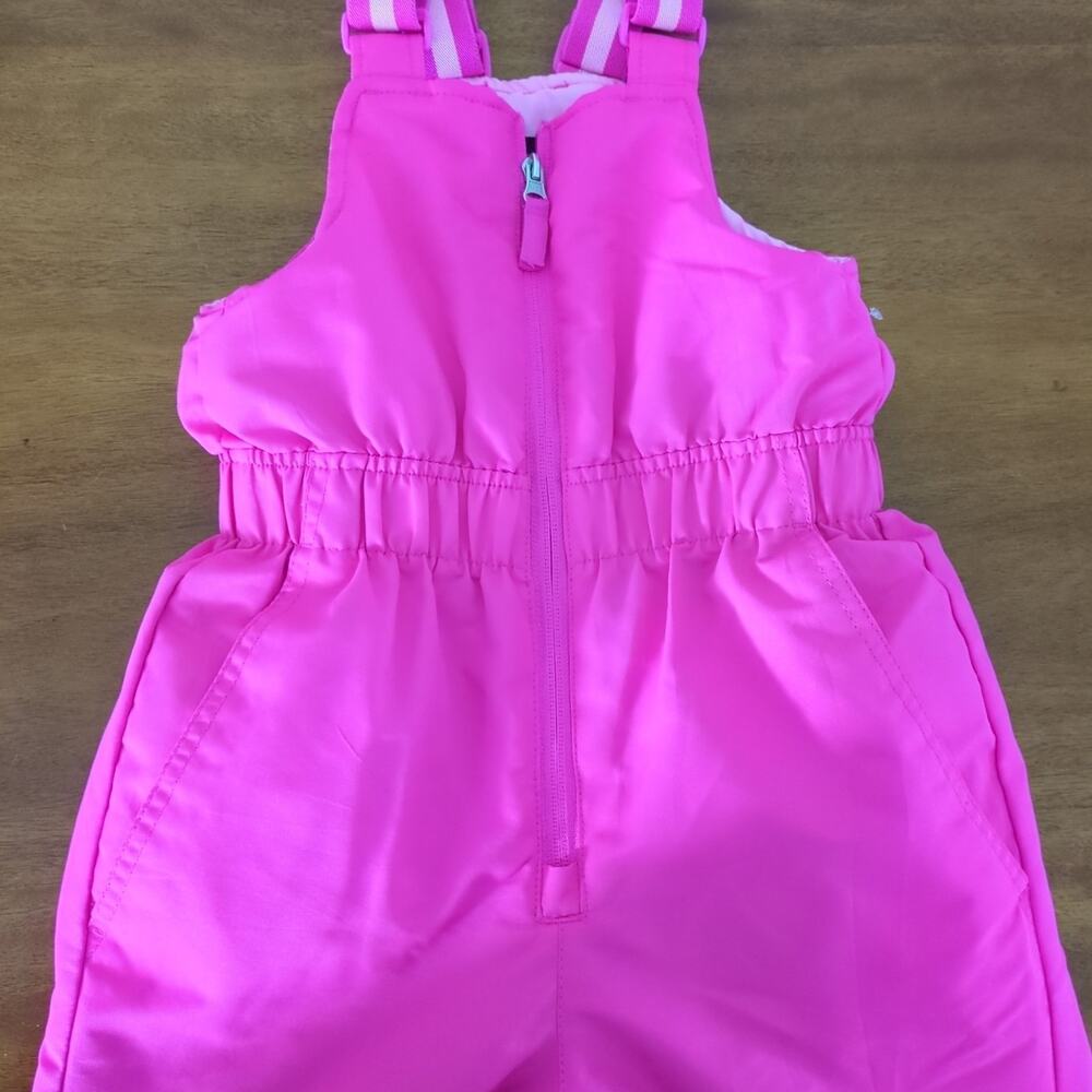 Swiss Tech Girl's size XS 4/5 Insulated Electric Pink Snow Bib/Ski Pants - EUC